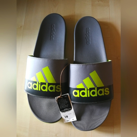 adidas Other - 🆕Adidas men's grey size 18 beach walking sandals flip flops slippers slides